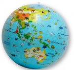 Mappamondo 41-Il mondo gonfiabile con animali  cm 50  

